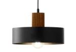 Rif Wood D20 lampa wisząca 1xE27 czarna/brąz 41859