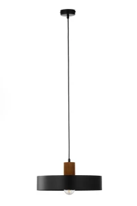 Rif Wood D30 lampa wisząca 1xE27 czarna/brąz 41860