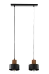 Rif Wood lampa wisząca 2xE27 czarna/brąz 41861