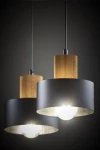 Rif Wood lampa wisząca 2xE27 czarna/brąz 41861