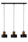 Rif Wood lampa wisząca 3xE27 czarna/brąz 41862