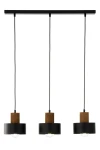 Rif Wood lampa wisząca 3xE27 czarna/brąz 41862