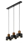 Rif Wood lampa wisząca 3xE27 czarna/brąz 41862