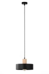 Rif Wood D20 lampa wisząca 1xE27 czarna/naturalny 41864