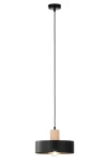 Rif Wood D20 lampa wisząca 1xE27 czarna/naturalny 41864