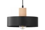 Rif Wood D20 lampa wisząca 1xE27 czarna/naturalny 41864