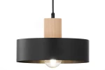 Rif Wood D20 lampa wisząca 1xE27 czarna/naturalny 41864