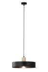 Rif Wood D30 lampa wisząca 1xE27 czarna/naturalny 41865