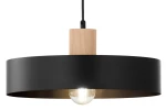 Rif Wood D30 lampa wisząca 1xE27 czarna/naturalny 41865
