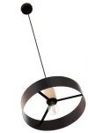 Rif Wood D30 lampa wisząca 1xE27 czarna/naturalny 41865