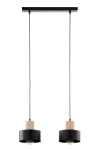 Rif Wood lampa wisząca 2xE27 czarna/naturalny 41866