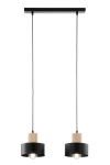 Rif Wood lampa wisząca 2xE27 czarna/naturalny 41866