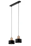 Rif Wood lampa wisząca 2xE27 czarna/naturalny 41866