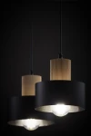 Rif Wood lampa wisząca 2xE27 czarna/naturalny 41866