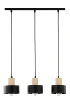 Rif Wood lampa wisząca 3xE27 czarna/naturalny 41867