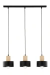 Rif Wood lampa wisząca 3xE27 czarna/naturalny 41867