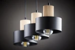 Rif Wood lampa wisząca 3xE27 czarna/naturalny 41867