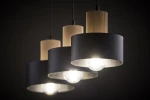 Rif Wood lampa wisząca 3xE27 czarna/naturalny 41867