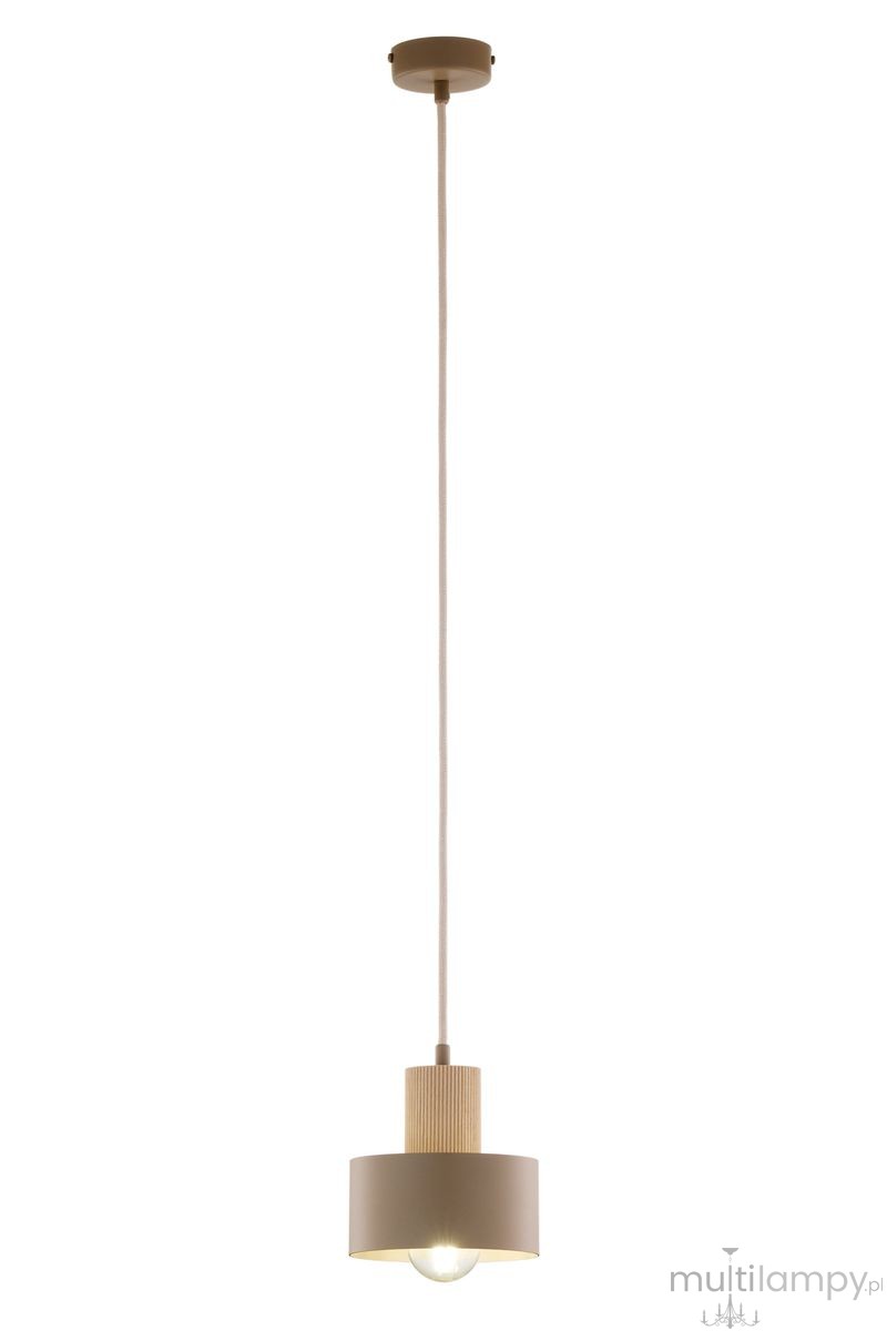 Rif Wood D15 lampa wisząca 1xE27 beż/naturalny 41868