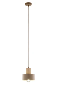 Rif Wood D15 lampa wisząca 1xE27 beż/naturalny 41868