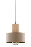Rif Wood D15 lampa wisząca 1xE27 beż/naturalny 41868