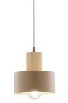 Rif Wood D15 lampa wisząca 1xE27 beż/naturalny 41868