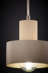 Rif Wood D15 lampa wisząca 1xE27 beż/naturalny 41868
