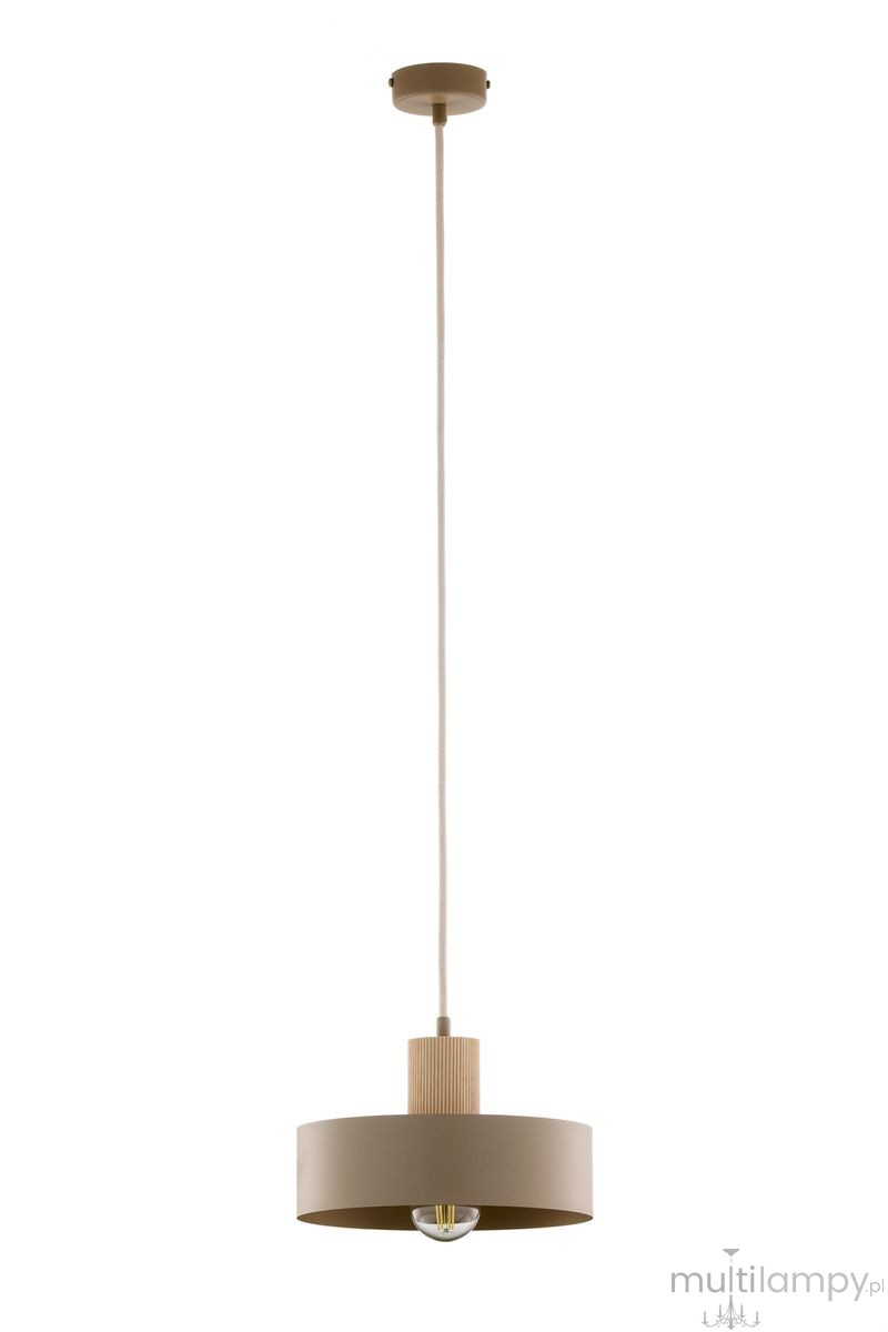 Rif Wood D20 lampa wisząca 1xE27 beż/naturalny 41869