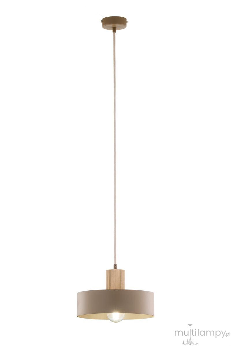 Rif Wood D20 lampa wisząca 1xE27 beż/naturalny 41869