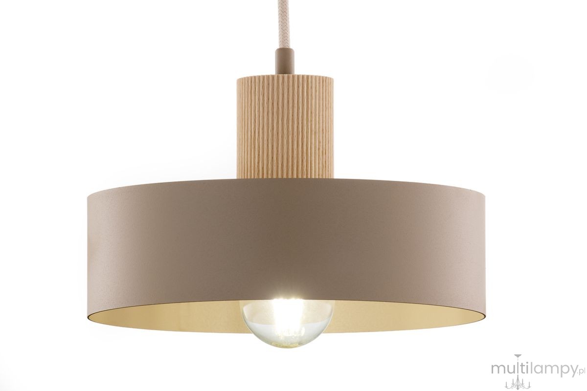 Rif Wood D20 lampa wisząca 1xE27 beż/naturalny 41869