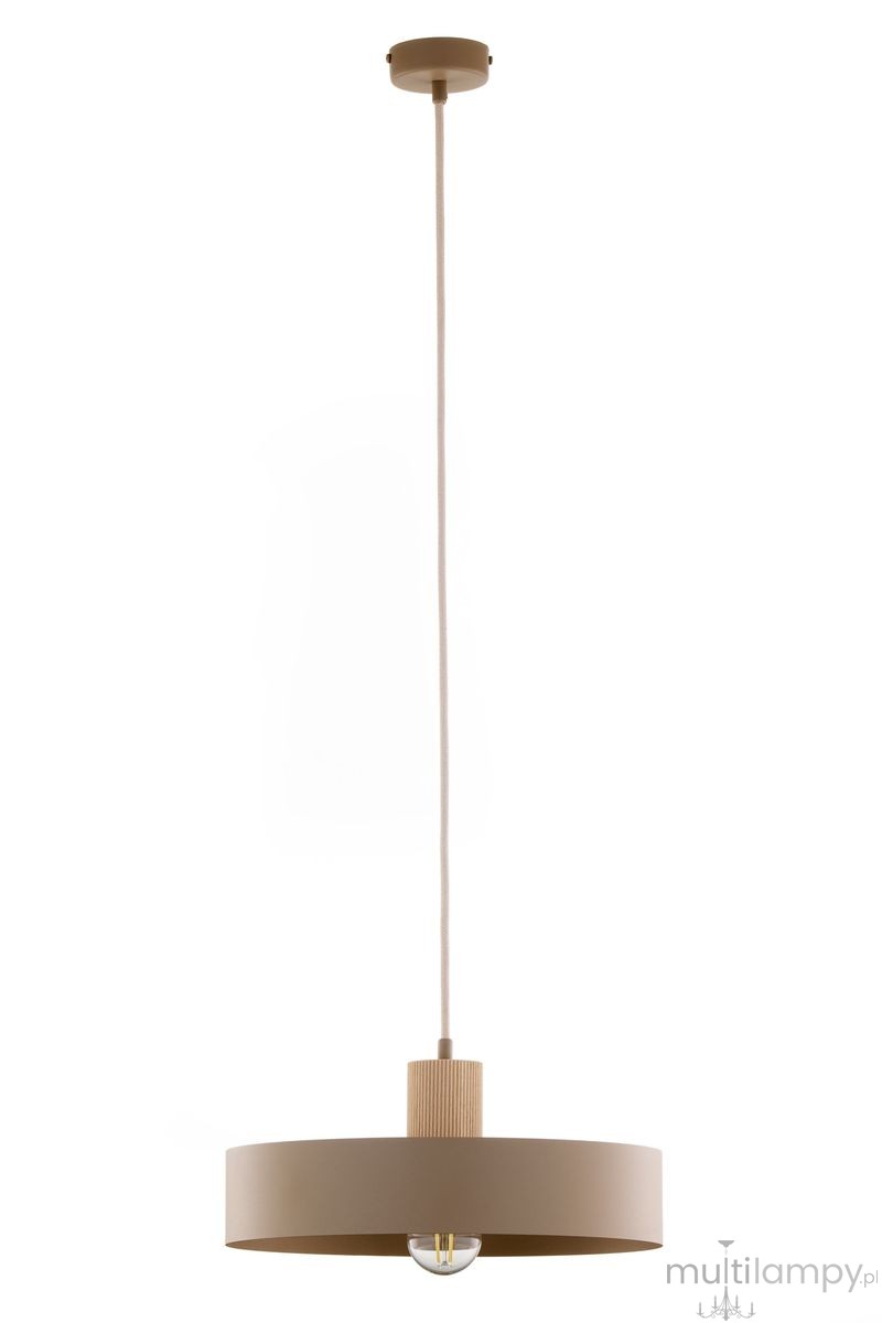 Rif Wood D30 lampa wisząca 1xE27 beż/naturalny 41870