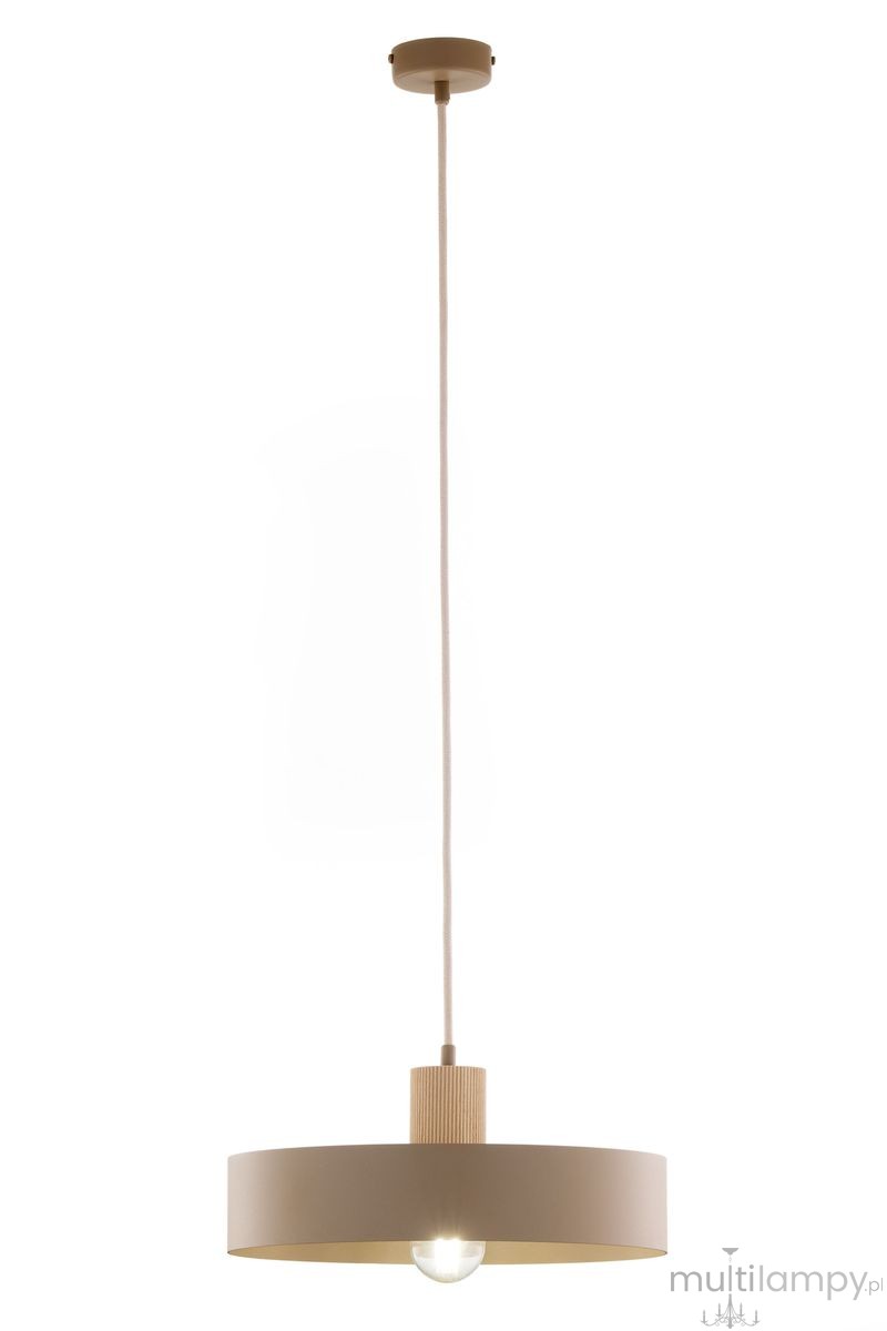 Rif Wood D30 lampa wisząca 1xE27 beż/naturalny 41870