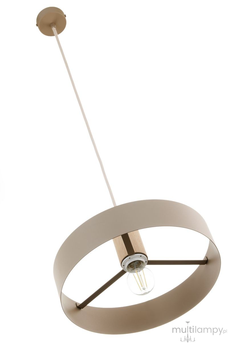 Rif Wood D30 lampa wisząca 1xE27 beż/naturalny 41870