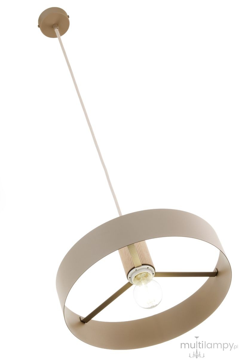 Rif Wood D30 lampa wisząca 1xE27 beż/naturalny 41870