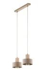 Rif Wood lampa wisząca 2xE27 beż/naturalny 41871