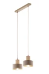 Rif Wood lampa wisząca 2xE27 beż/naturalny 41871