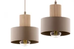 Rif Wood lampa wisząca 2xE27 beż/naturalny 41871