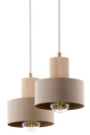Rif Wood lampa wisząca 2xE27 beż/naturalny 41871