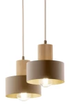 Rif Wood lampa wisząca 2xE27 beż/naturalny 41871