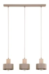 Rif Wood lampa wisząca 3xE27 beż/naturalny 4187