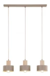 Rif Wood lampa wisząca 3xE27 beż/naturalny 4187