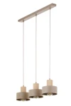 Rif Wood lampa wisząca 3xE27 beż/naturalny 4187
