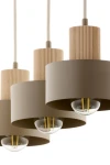 Rif Wood lampa wisząca 3xE27 beż/naturalny 4187