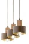 Rif Wood lampa wisząca 3xE27 beż/naturalny 4187