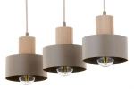 Rif Wood lampa wisząca 3xE27 beż/naturalny 4187