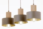 Rif Wood lampa wisząca 3xE27 beż/naturalny 4187