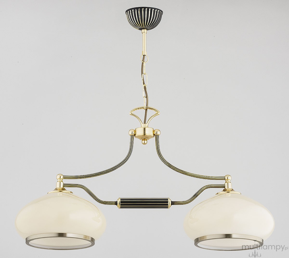 Astoria Imperial lampa wisząca 2xE27 złota-czarna 62683