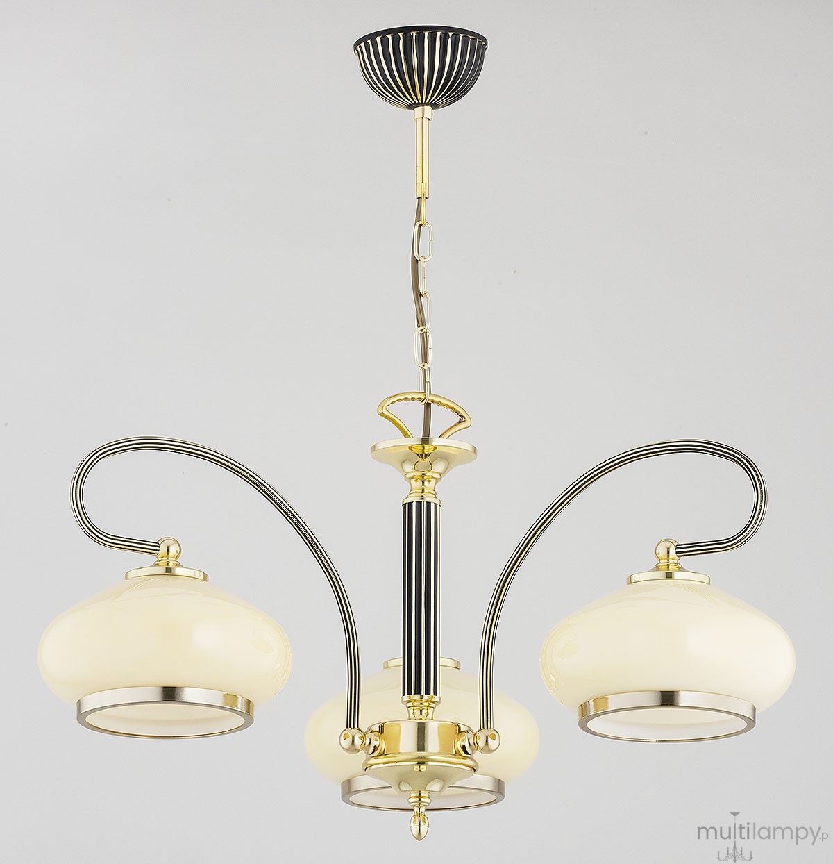 Astoria Imperial żyrandol 3xE27 złoty-czarny 62682