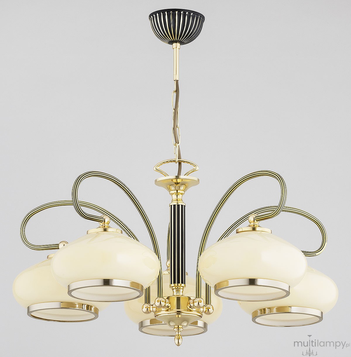 Astoria Imperial żyrandol 5xE27 złoty-czarny 63459