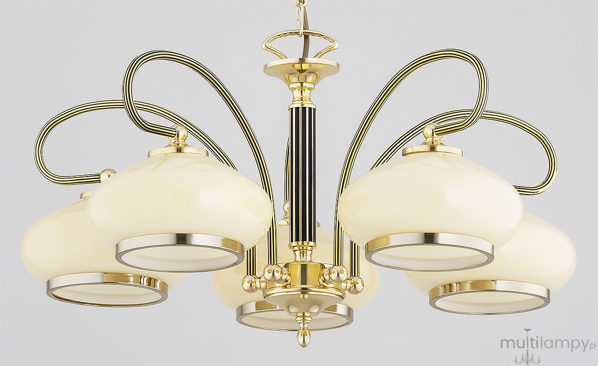 Astoria Imperial żyrandol 5xE27 złoty-czarny 63459